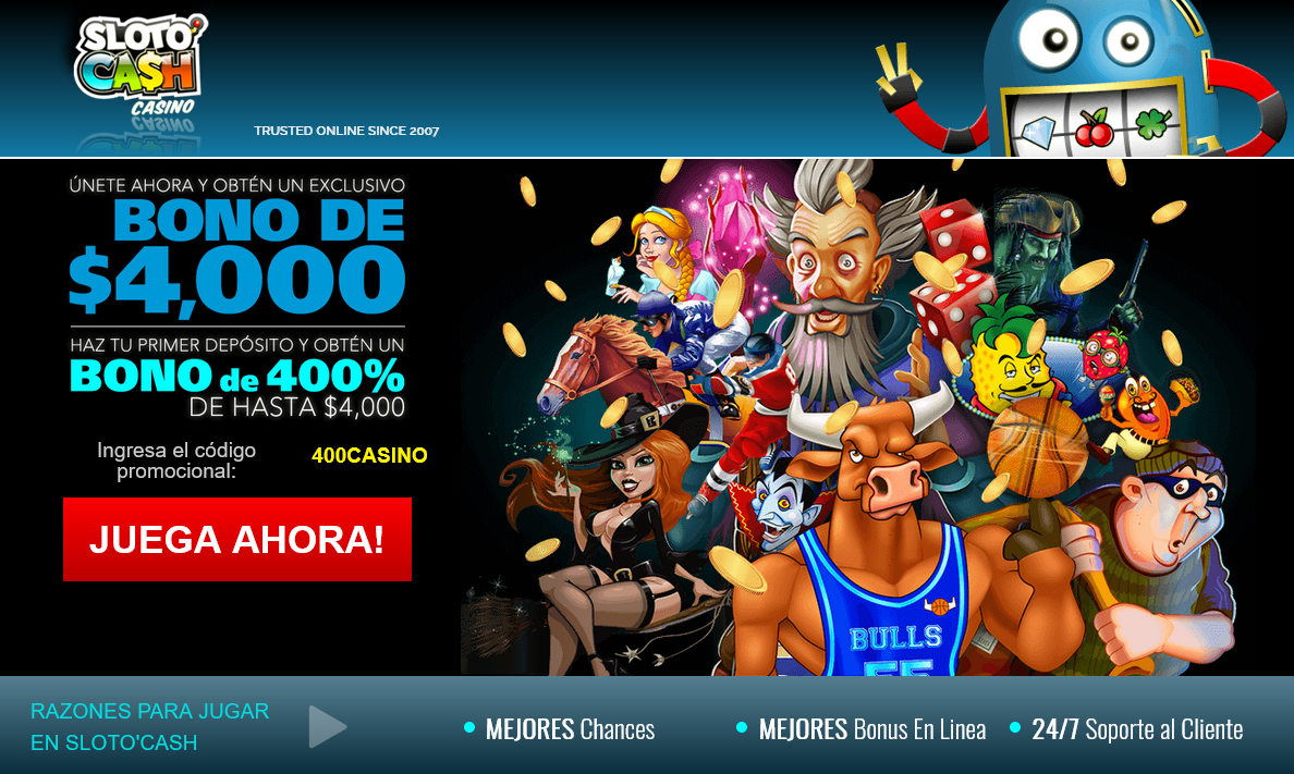 Slotocash 400% Offer Spanish