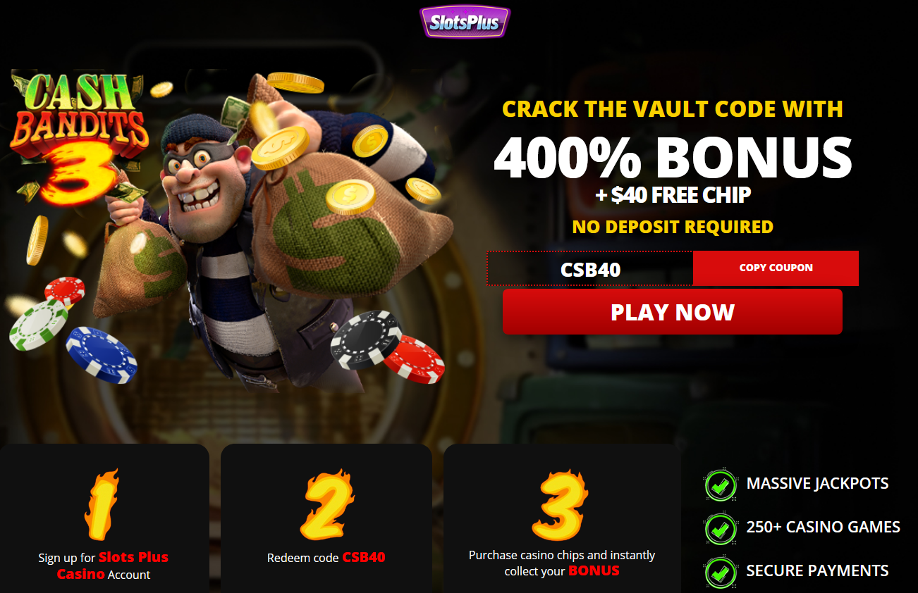 400%
                                    WELCOME BONUS + $40 FREE CHIP
