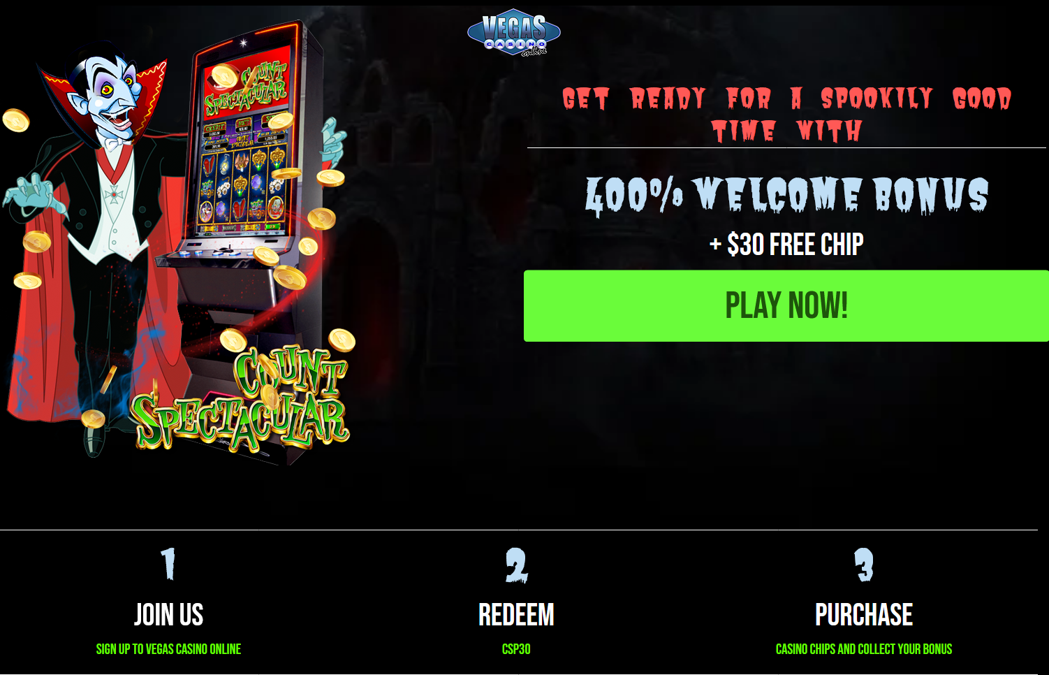 400% WELCOME BONUS | + $30 FREE
                                    CHIP